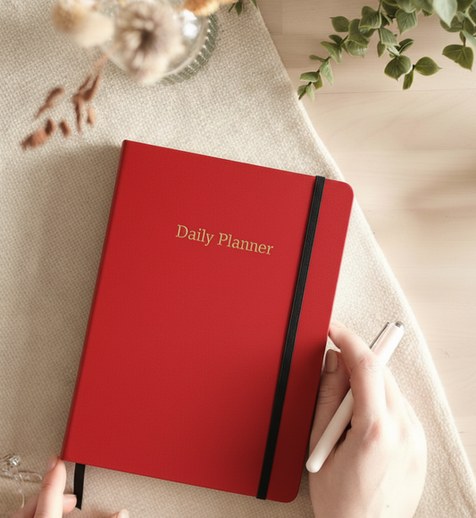 Executive Daily Planner For 3 Months - Red