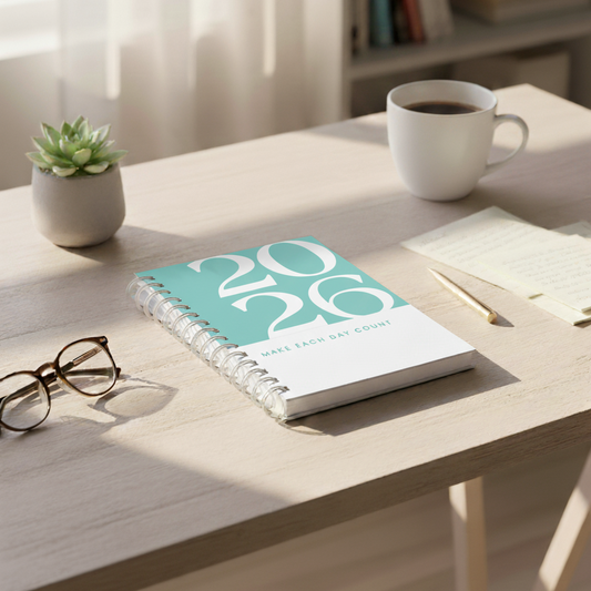 2026 Wiro Hardcover Diary with Calendar  (Tiffany)