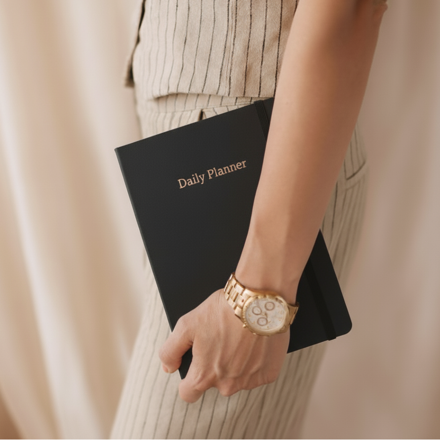 Executive Daily Planner For 3 Months - Black