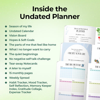 2026 Undated Annual Planner - Character