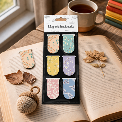 Floral- Magnetic Bookmark
