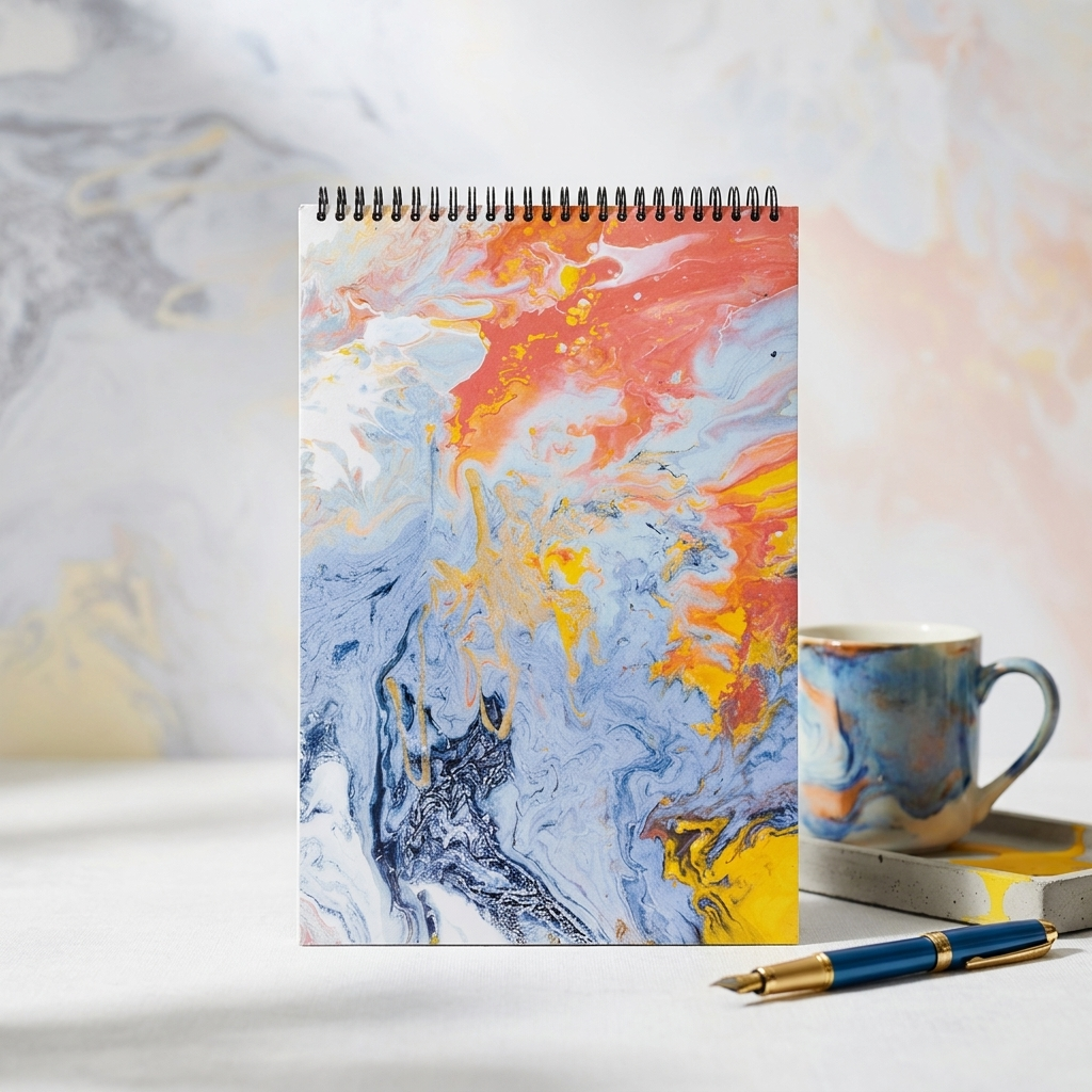 Pack of 9 Sketchbook – Marble Art(Navratri Special)