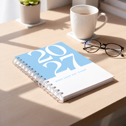 2027 Wiro Hardcover Diary with Calendar  (Blue)