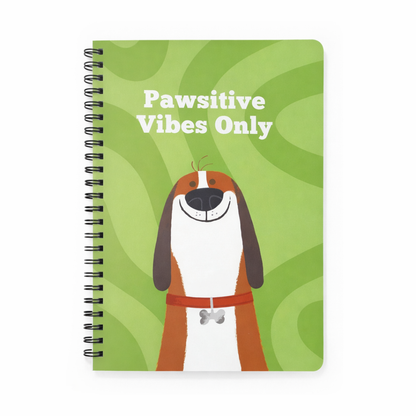 Pawsitivity- Wiro Dot Grid Journal