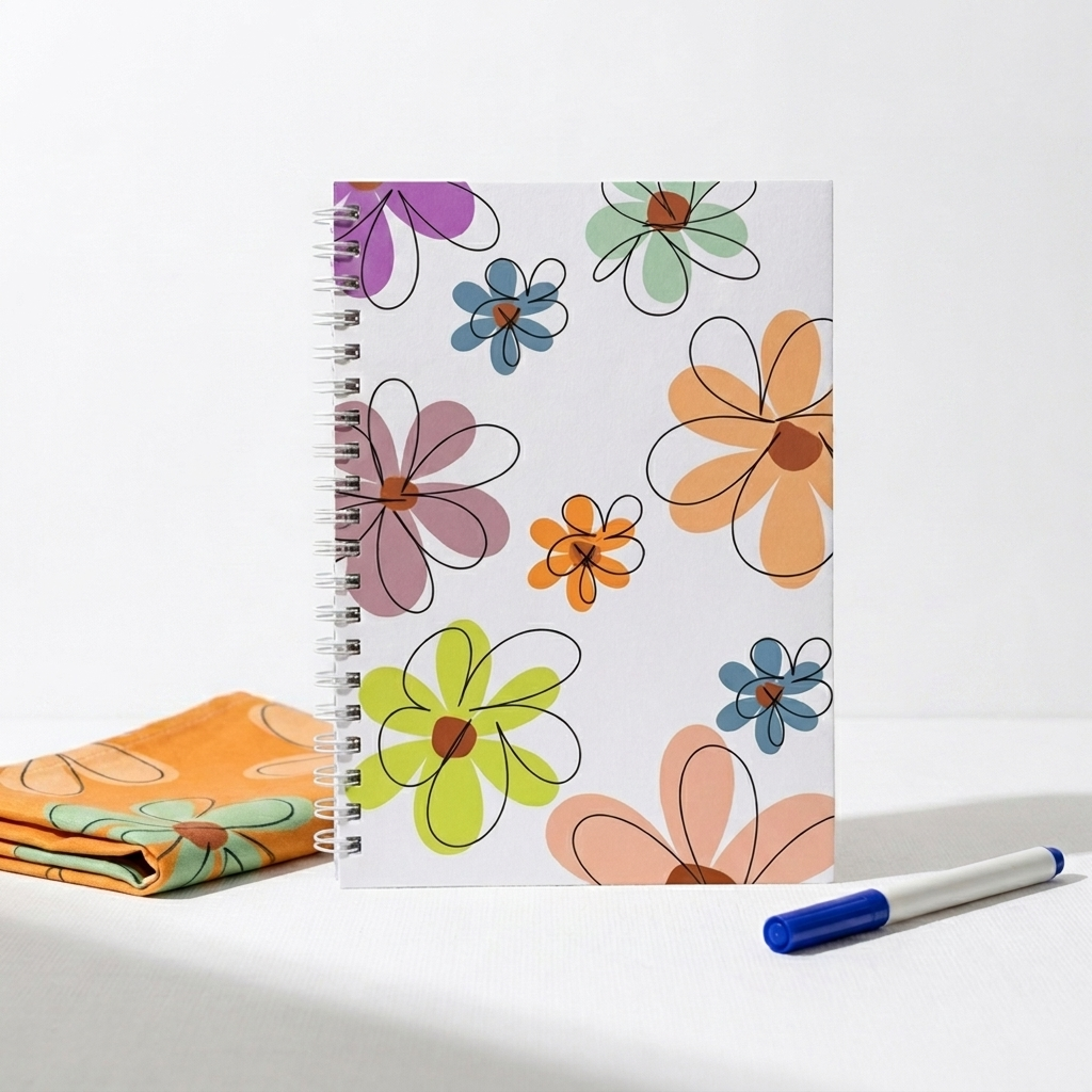 Floral- Rewritable Pack of 9