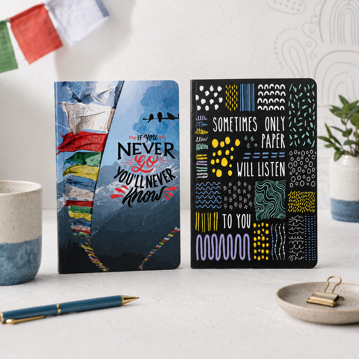 Never Go & Sometime combo- Softbound Notebook
