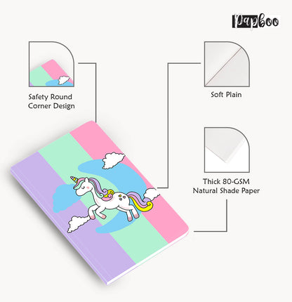 Pack of 9 A5 Unicorn Soft Bound Notebook(Navratri Special)