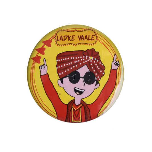 Ladke wale 63 MM Badges (Pack of 15)