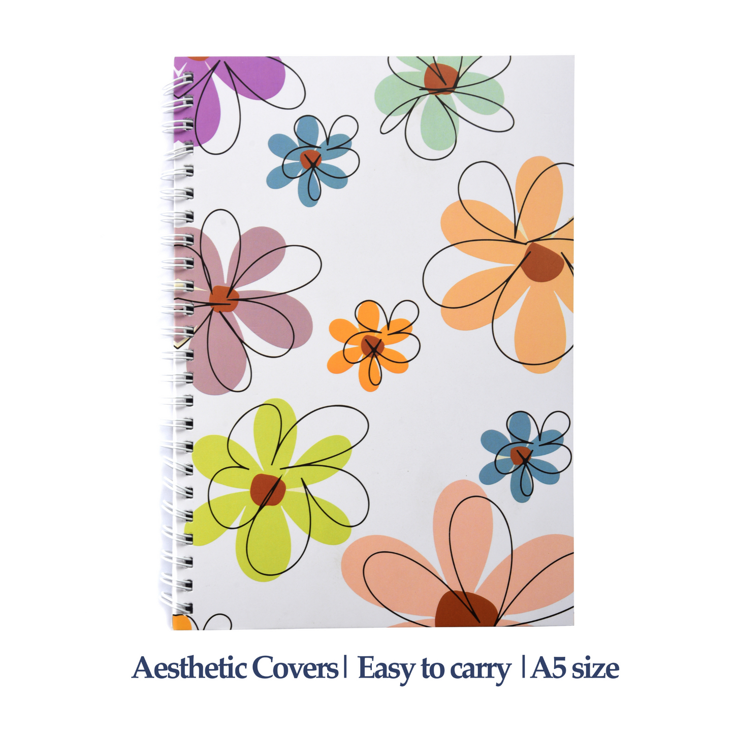 White floral Re-writeable Notebook