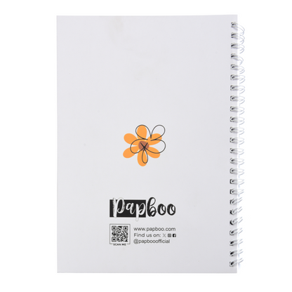 White floral Re-writeable Notebook