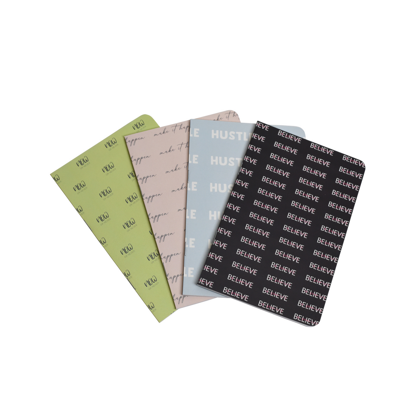 Motvational Phrases – Set of 4 Notebooks