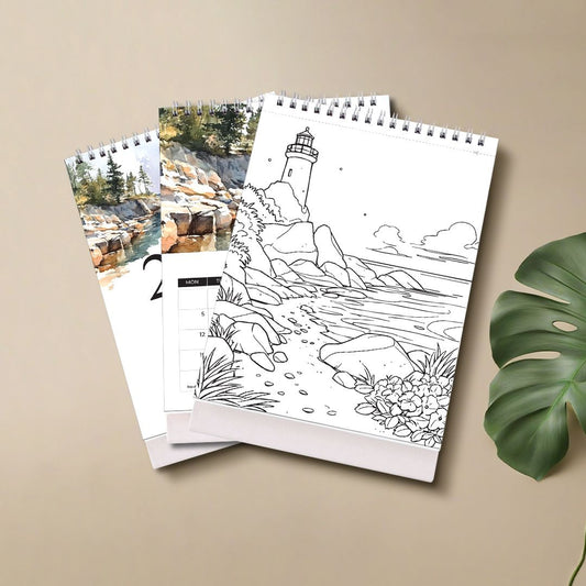 Papboo 2026 Desk Calendar - Art Edition (Scenary)