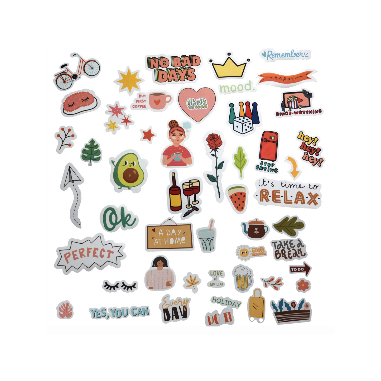 Coffee- Vinyl Stickers (Pack of 50)