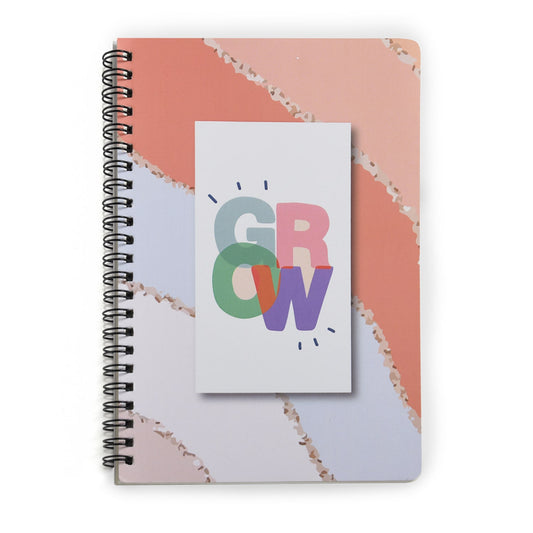 GROW ,Easy to Carry Spiral Wiro Notebook – Dot Grid