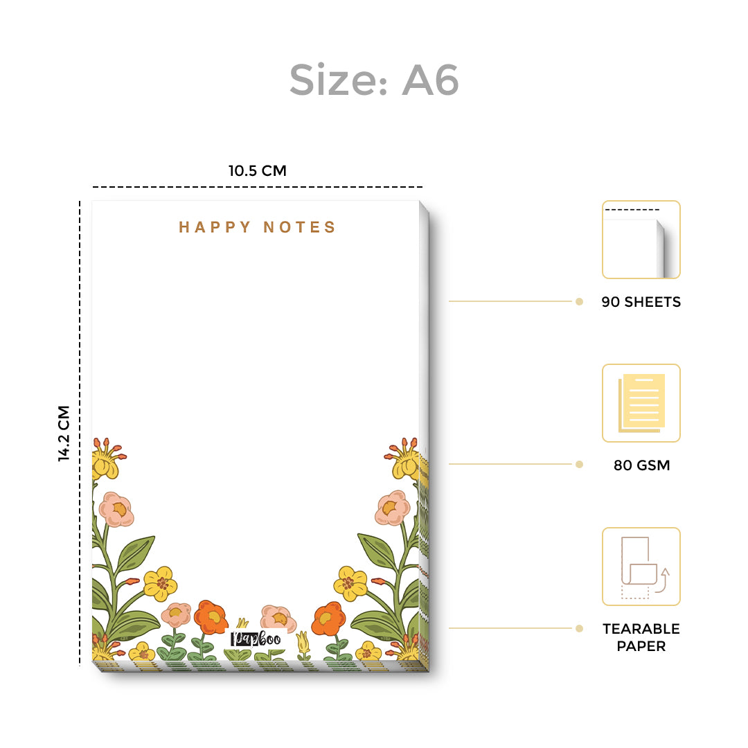 A6 Tear-Off Notepad – Happy Notes