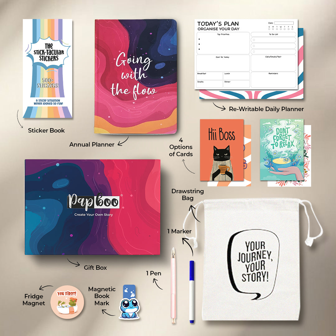 2026 Undated Annual Planner Kit - Going with the flow