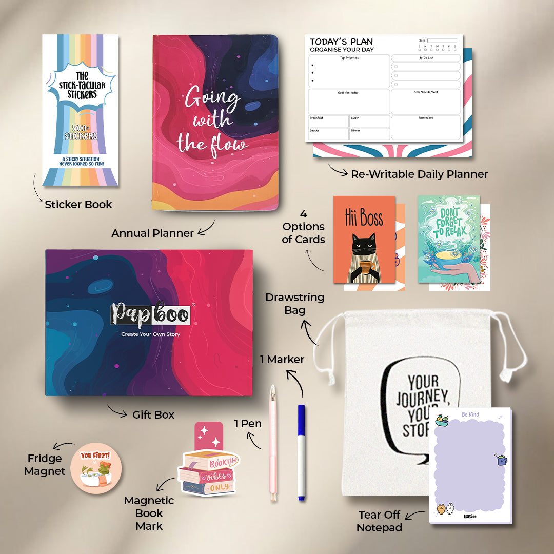 2026 Undated Annual Planner Kit - Going with the flow