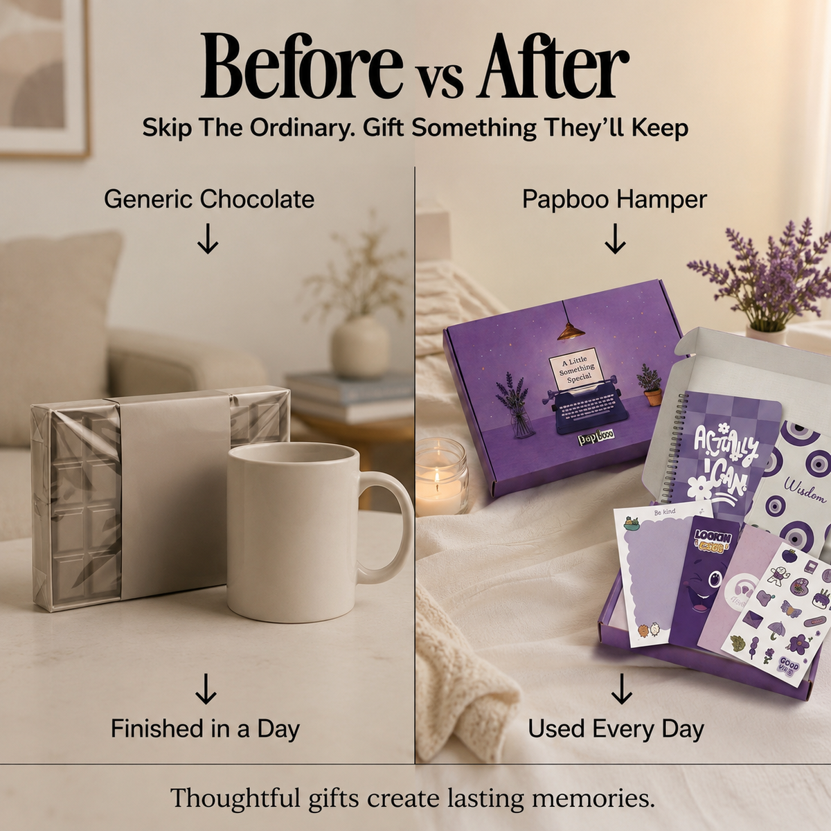 Papboo Stationery Hamper Gift Set | A5 Dot Grid Journal, A6 Plain Notebook, Tear-Off Notepad, Stickers & 2 Bookmarks | Premium Stationery Kit for Journaling, Study, Office, Birthday & Return Gifts(Purple)
