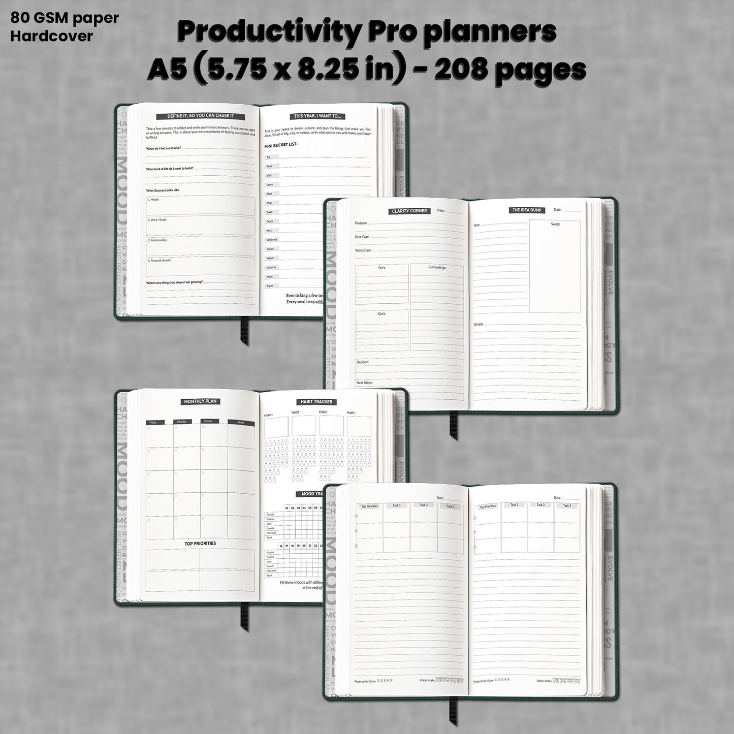 Productivity Planner Kit (Green)