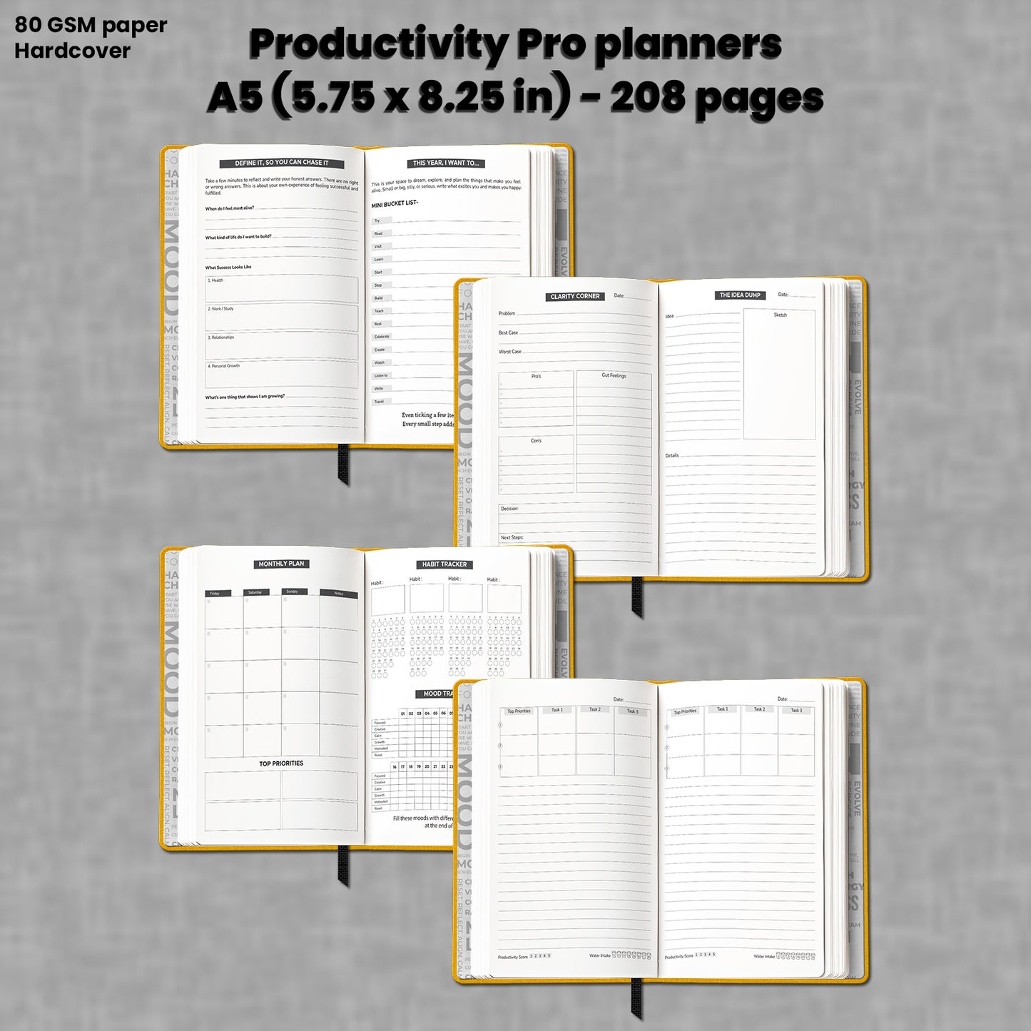 Productivity Planner Kit (Yellow)