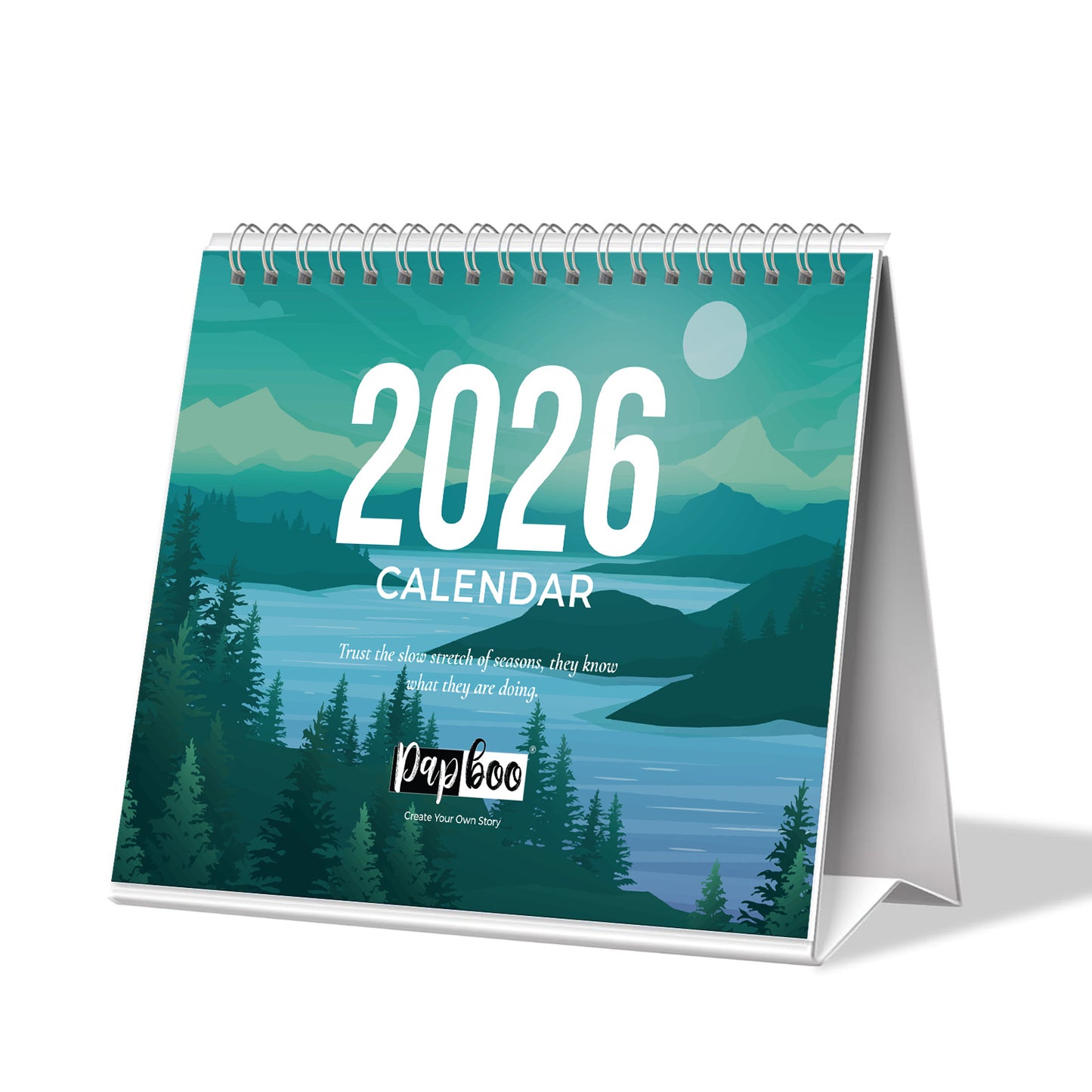 2026 Desk Calendar With To-do List Planner and Sticker Sheet - Landscapes