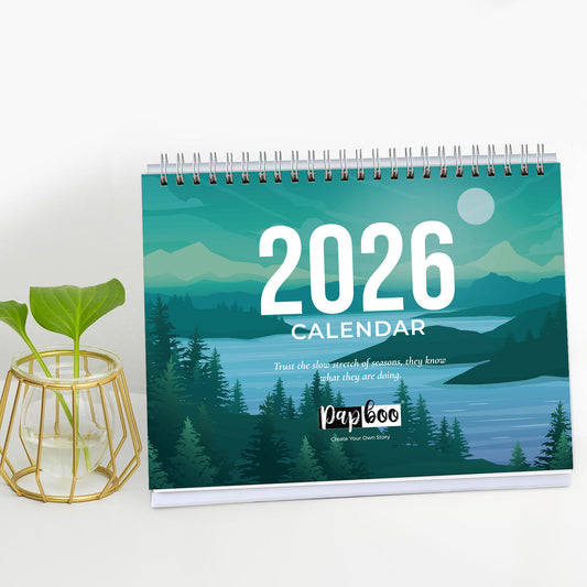 2026 Desk Calendar With To-do List Planner and Sticker Sheet - Landscapes