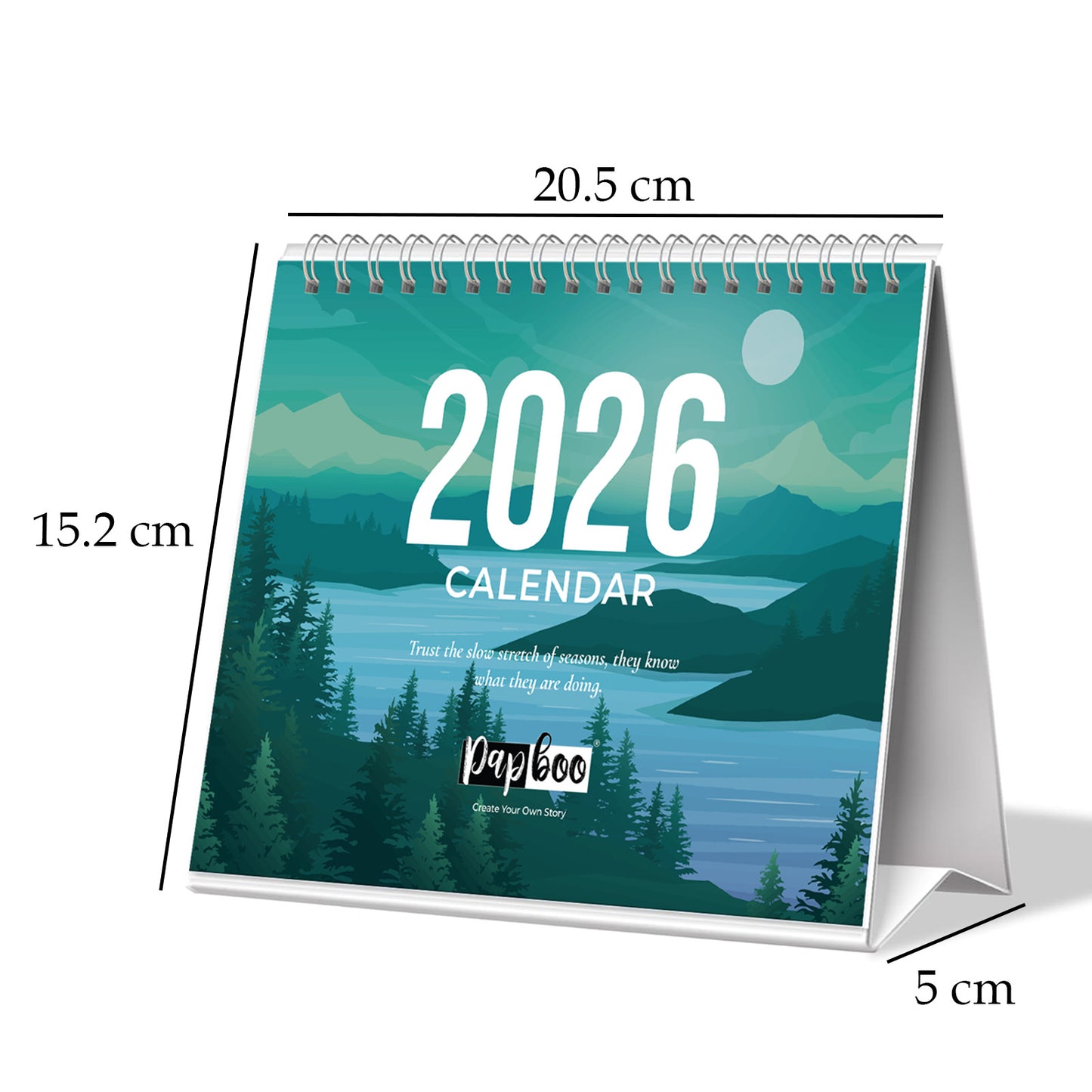 2026 Desk Calendar With To-do List Planner and Sticker Sheet - Landscapes