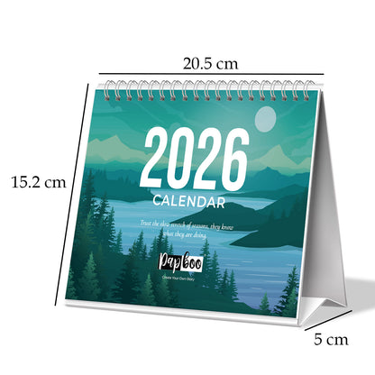 2026 Desk Calendar With To-do List Planner and Sticker Sheet - Landscapes