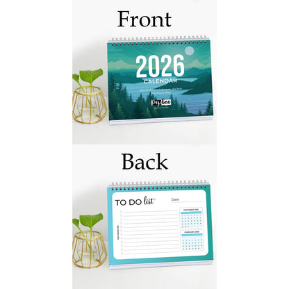 2026 Desk Calendar With To-do List Planner and Sticker Sheet - Landscapes
