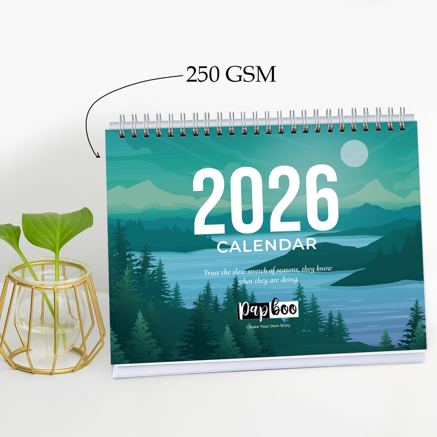 2026 Desk Calendar With To-do List Planner and Sticker Sheet - Landscapes