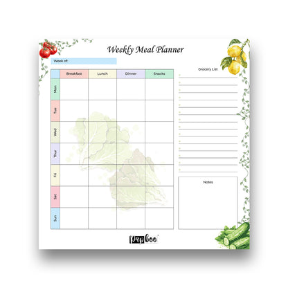 Rewritable Weekly Meal Planner with 2 Magnetic Marker Pens